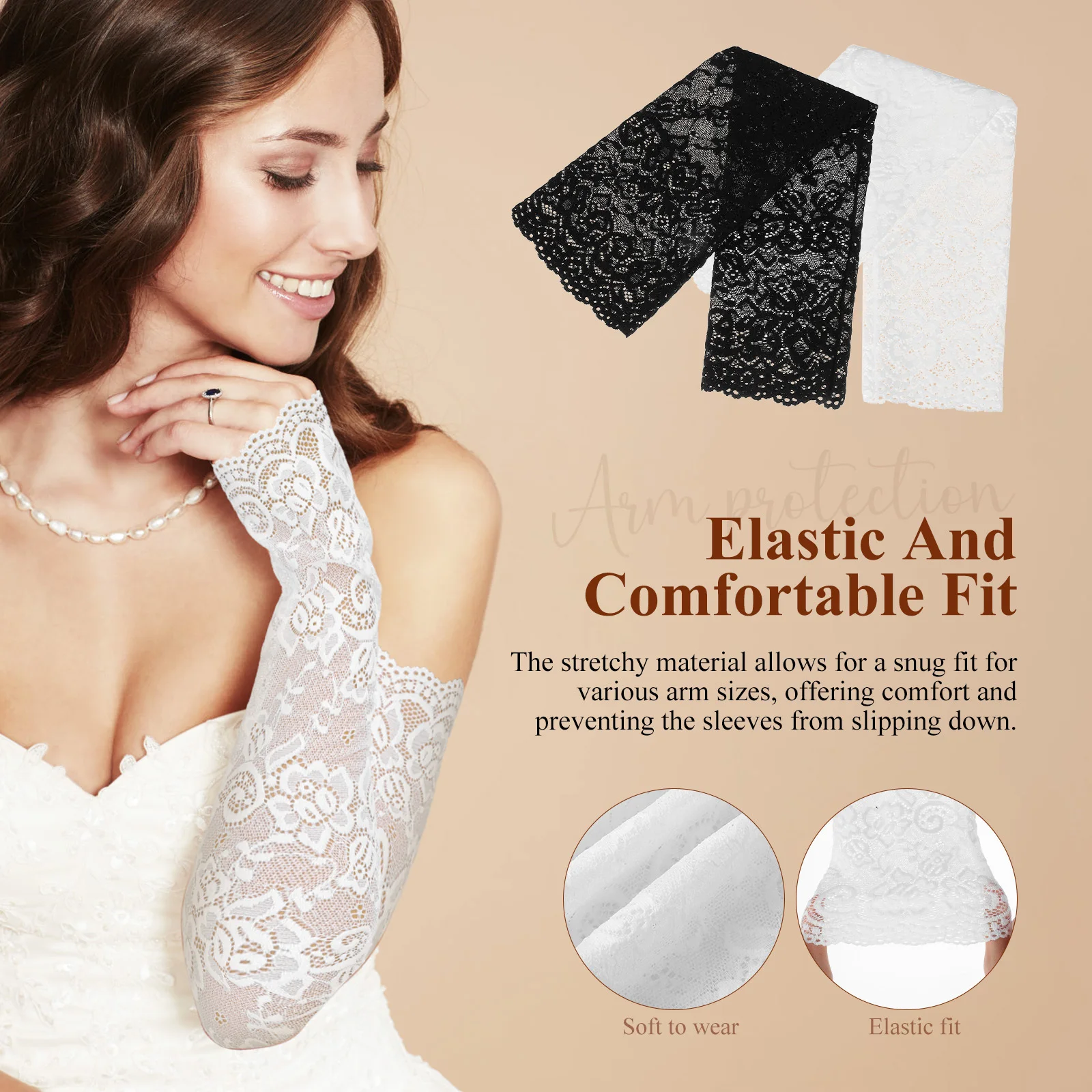 Рисунок 4 - 2 пары кружевных рукавов с цветочным дизайном