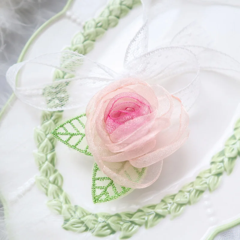 قلادة بتلات الورد الوردي الجنية للنساء ، رقبة الترقوة ، سلسلة طويلة ، قلادة زهور مثيرة ، إكسسوارات مجوهرات للسيدات ، هدية للفتيات ، دانتيل #5