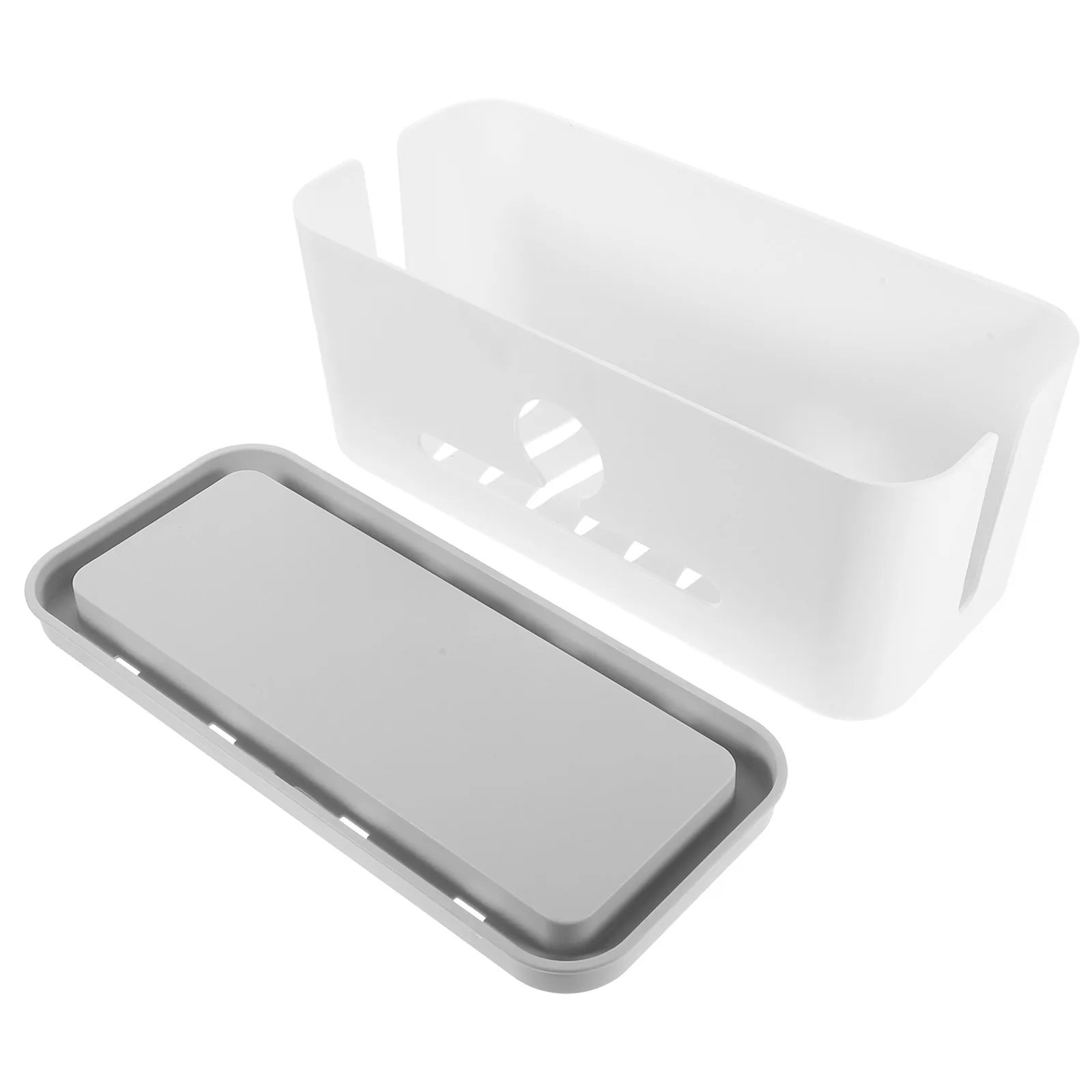

Power Cord Storage Box Cable Organizer Wire Arranging Case Electric Desk Holder Extension Floor Durable Plastic Ventilation
