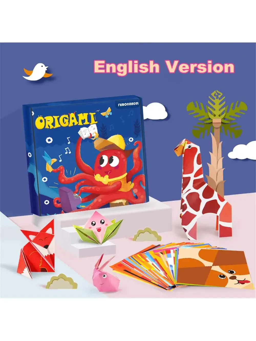 54/108Pcs Zabawki Montessori Cartoon Animal Origami Paper DIY Kids Craft Toy Handcraft Parper Art Zabawka edukacyjna dla dzieci Prezent — zdjęcie 2