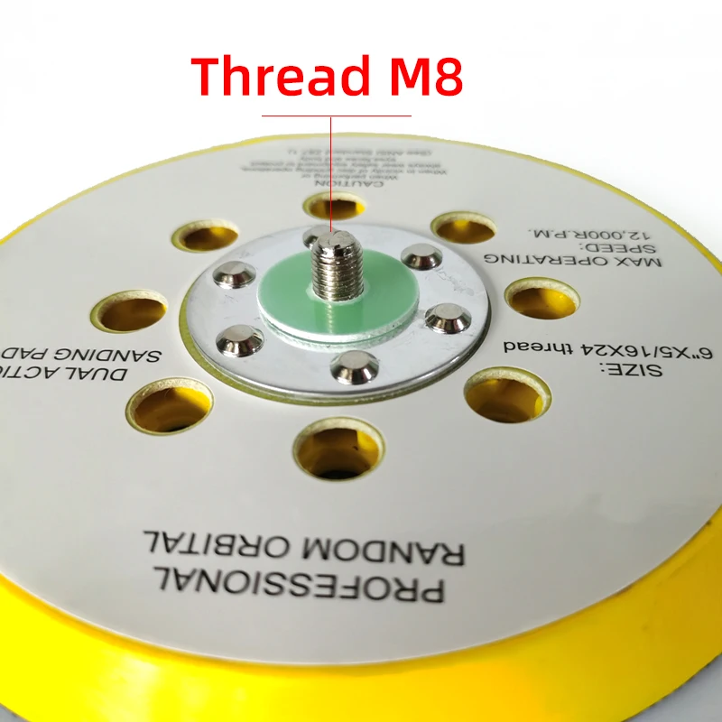 6 inch Flocking Polishing sanding discs Hook Loop Suction Cup Pad Plate Sandpaper Holder Sticky Disk For Pneumatic Polisher