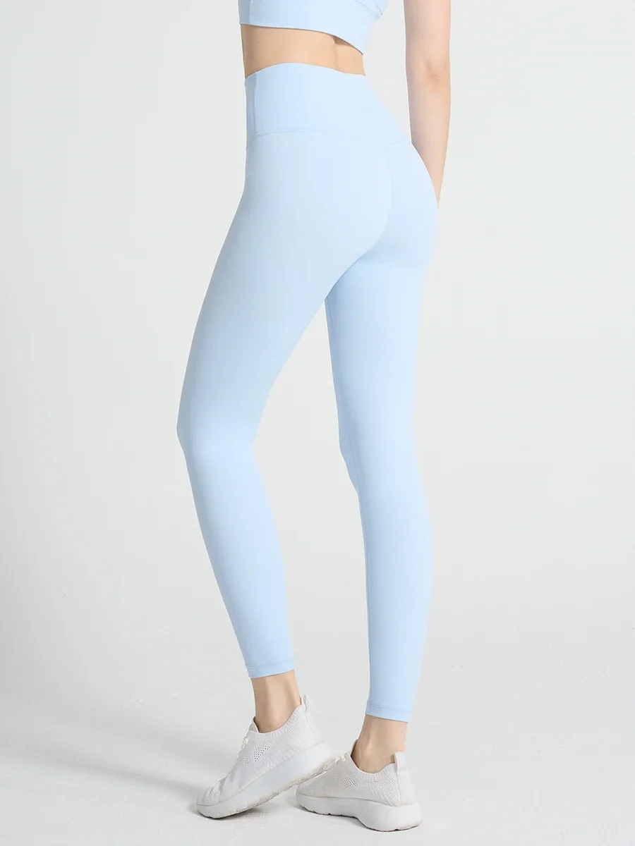 Solid Color Women's High Waisted Yoga Pants No Awkward Line Hip Lift Comfort Breathable Pilates Fitness Running Sports Leggings