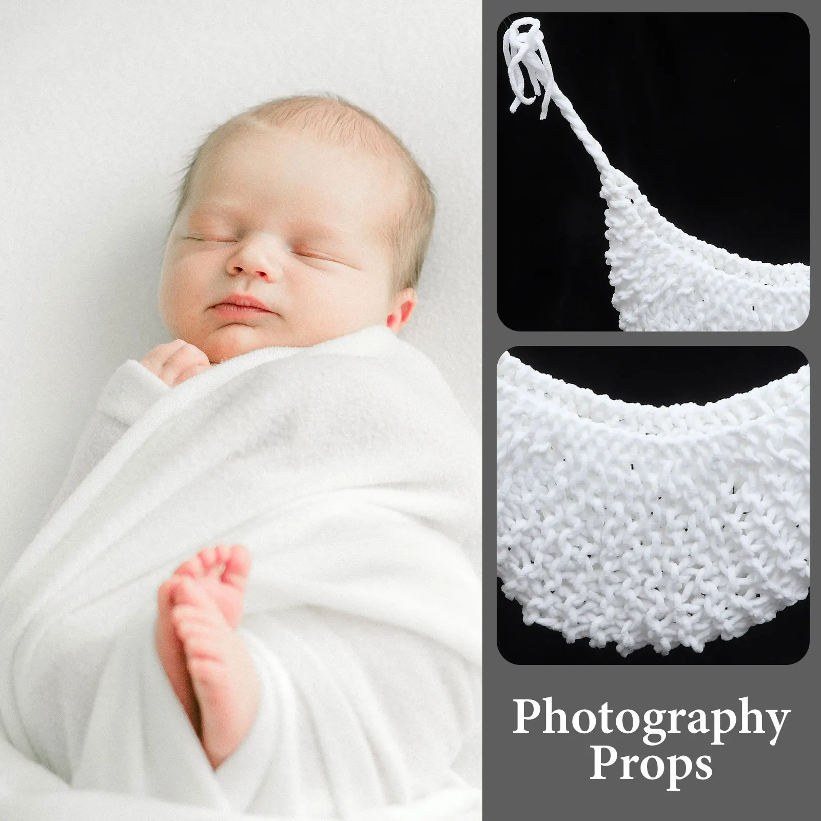 1 pz puntelli per fotografia per bambini mini amaca lavorata a maglia neonato foto outfit fotografia puntello regalo puntelli per foto