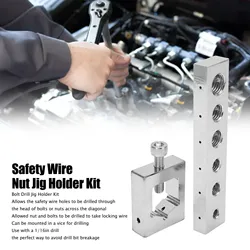 Safety Wire Lockwire Nut Kit Carbon Steel High Hardness Precise Bolt Drill Jig Metric