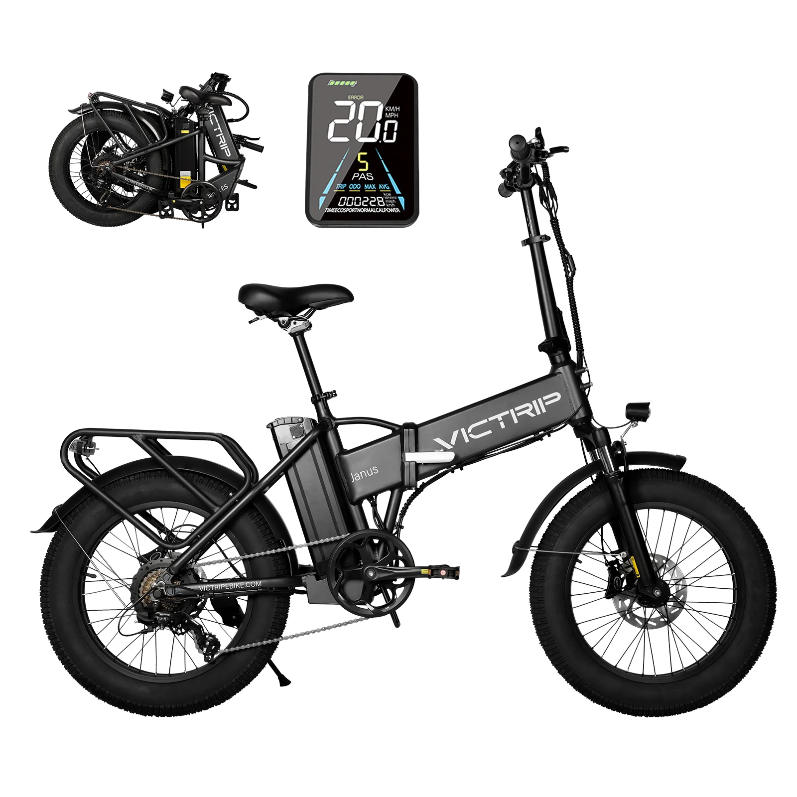 Adult electric bicycle, 750W48V10.4Ah * 2 detachable battery, 7-speed 31MPH 75 mile fast charging, foldable mini electric bike