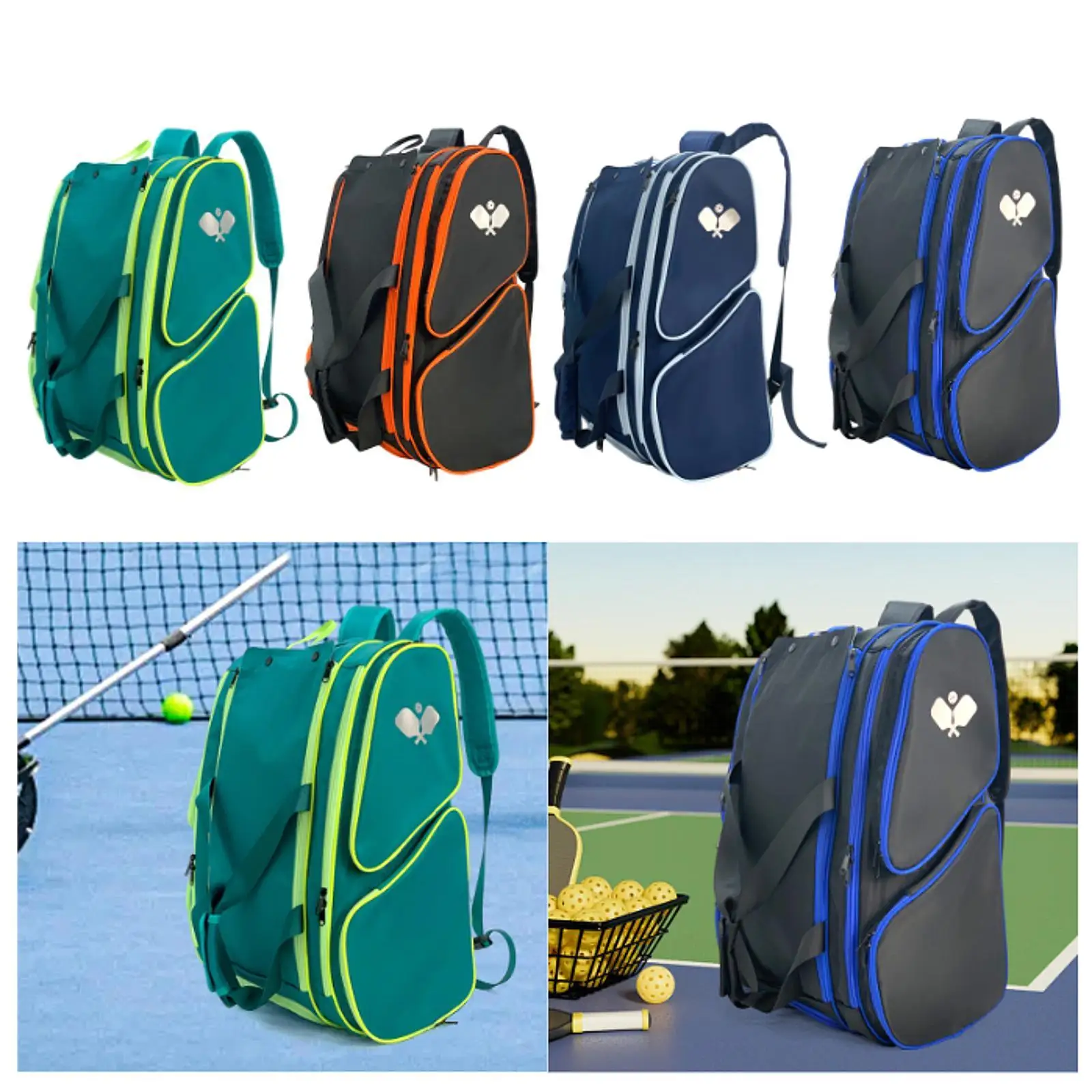 

Сумка для ракетки Pickleball, многофункциональная спортивная дорожная сумка большой вместимости для кемпинга, альпинизма, активного отдыха, тренировок, пешего туризма