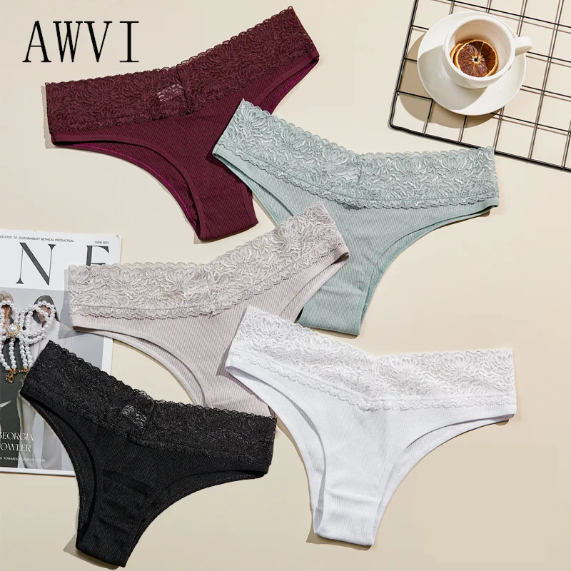 Cotton Solid Color Sexy Women's Underwear, Mid-rise Fashion Panties, Breathable And Comfortable Women's Trousers In Summer