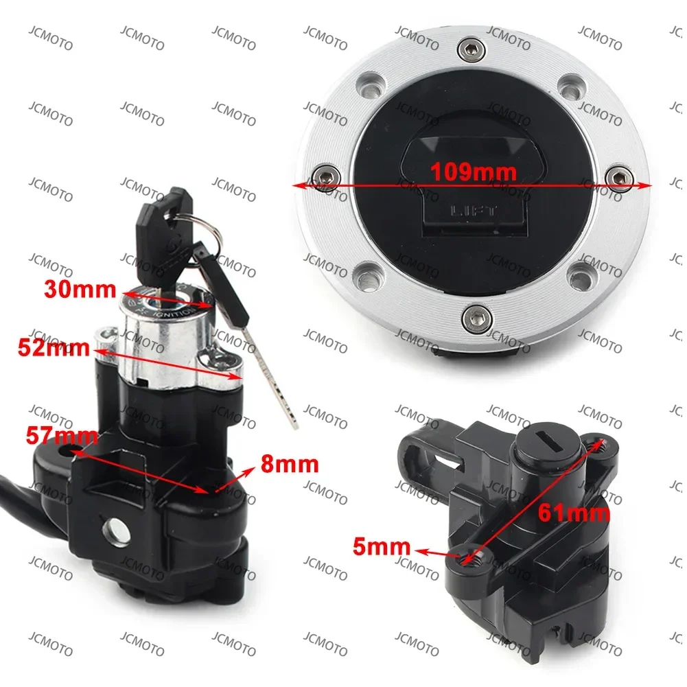 

For Suzuki GSF600 Bandit 1995-2004 GSF1200 1997-2005 CNC Aluminum Motorcycle Ignition Switch+Fuel Gas Cap Lock+Key Set