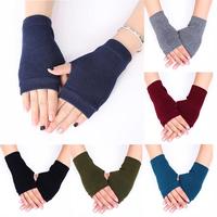 Outdoors Fingerless Hand Gloves Thin Solid Color Short Mittens Cycling Sunscreen UV Protection Touch Screen Driving