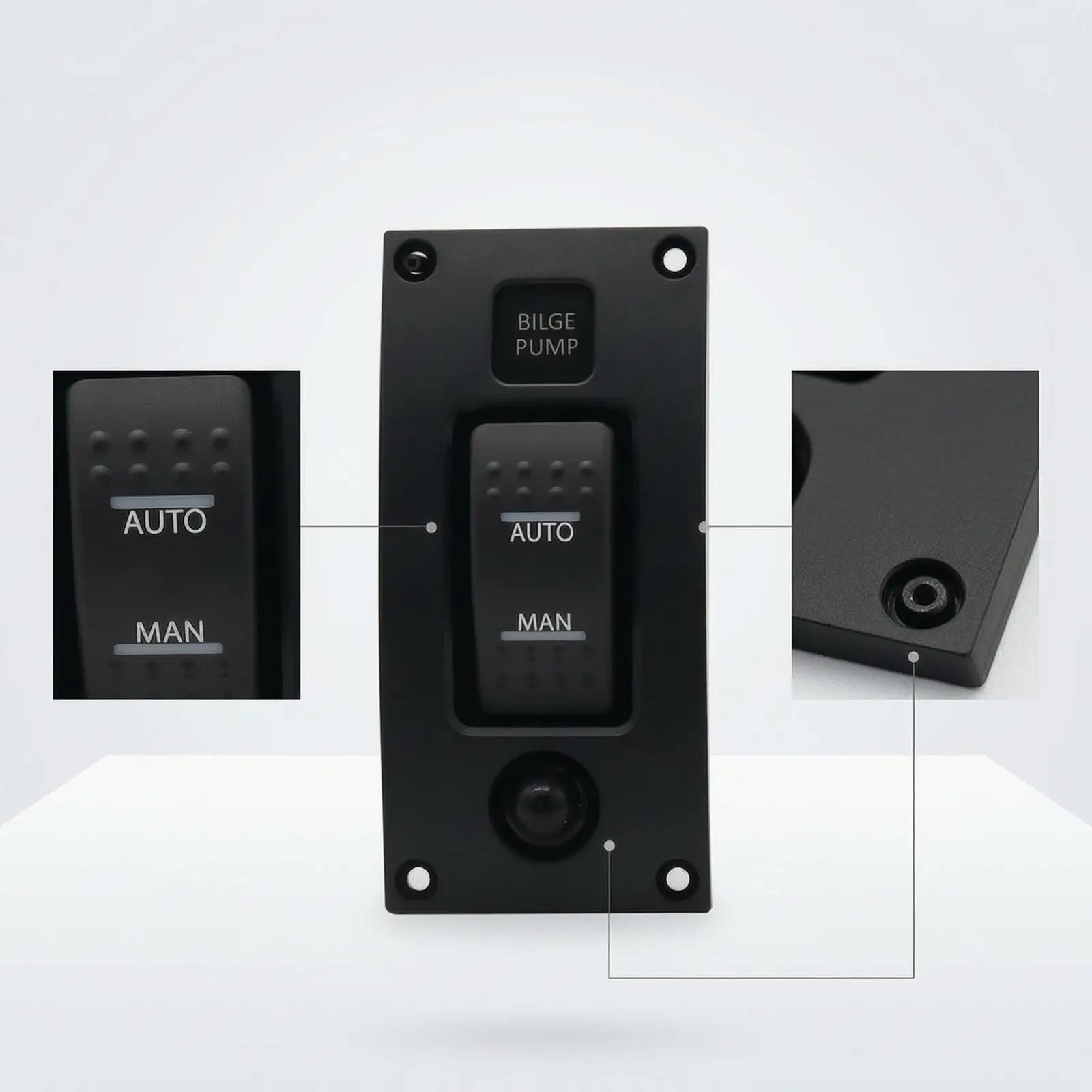 Bilge Pump Switch Panel Marine Bilge Pump Panel with Rocker Switch Automatic for