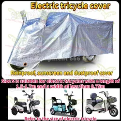 Waterproof Electric Tricycle Cover Indoor Outdoor Sunscreen Rainproof Dustproof Motorcycle Cover Universal Thickening S-3XL