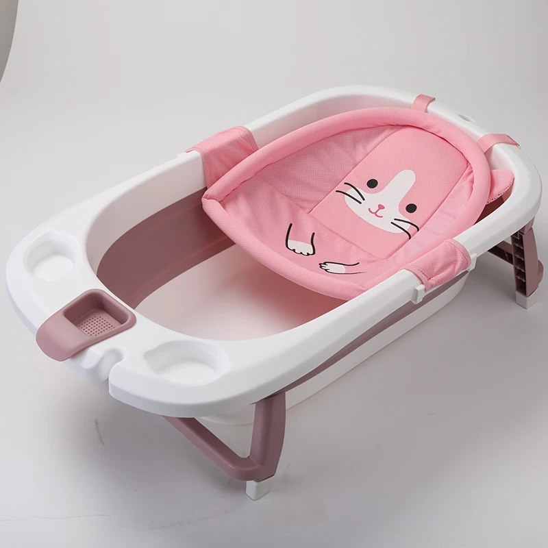 Silicone collapsible folding tub children bath supplies baby bath tub with stand