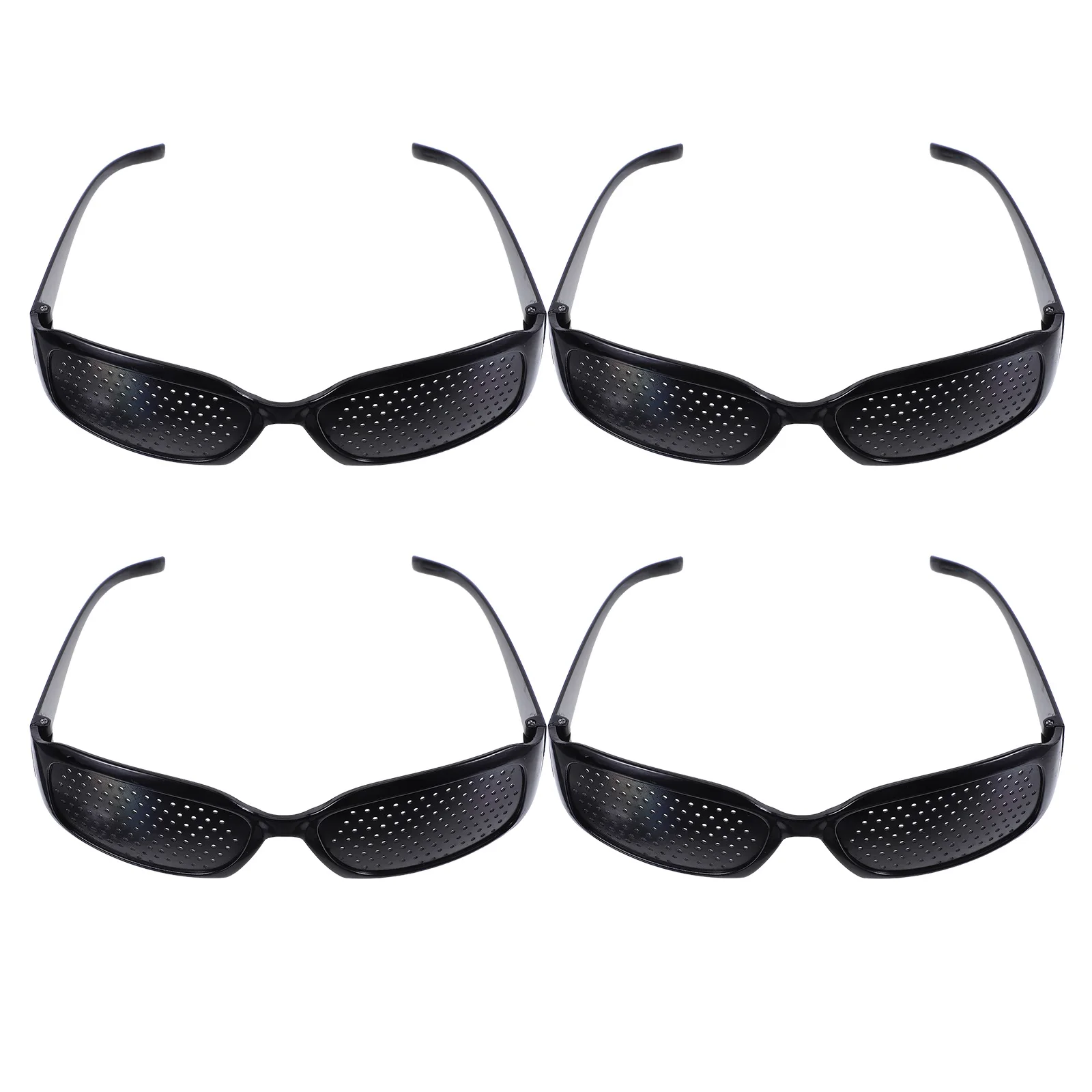 

4pcs Pinhole Sunglasses Vision Correction Eyewear Anti Fatigue Eyes Care Glasses Improve Sight Lightweight Portable Storage Sun