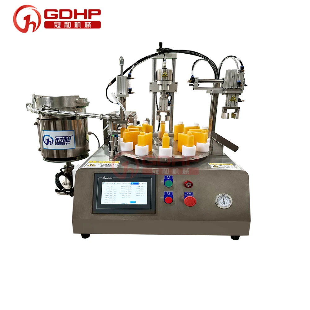 New Semi-automatic Desktop Liquid Filling & Capping Machines Beverage  PET Glass Bottle Filling Machine