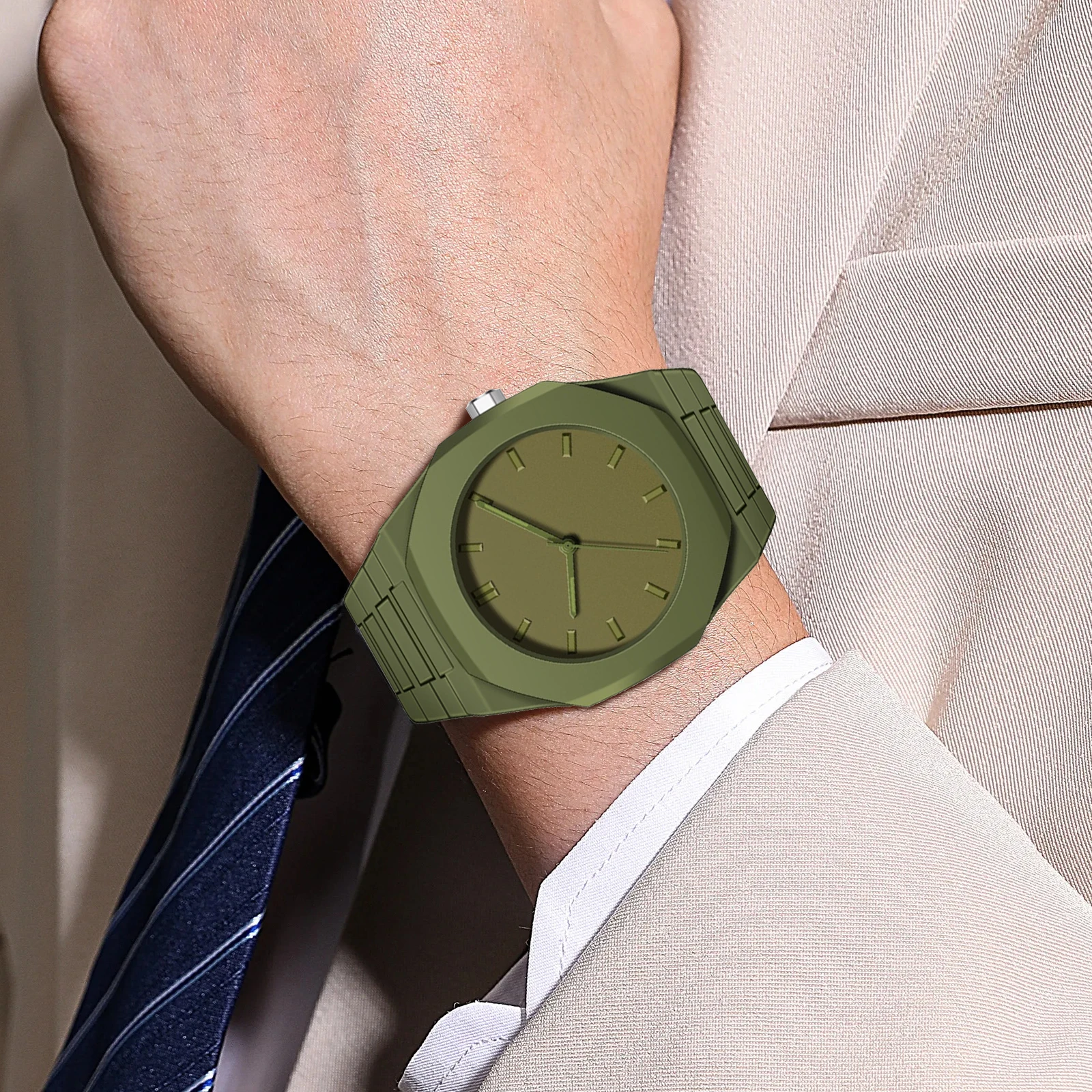 2025 Nuovo orologio sportivo e per il tempo libero creativo semplice e moderno Design creativo Movimento al quarzo impermeabile Orologi energetici Regalo per uomo