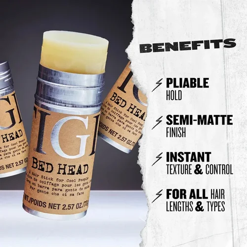 Imagen 2 del producto Barra de cera para peinar la cabeza de cama TIGI: sujeción flexible con cera de abejas, acabado suave, 2,7 oz