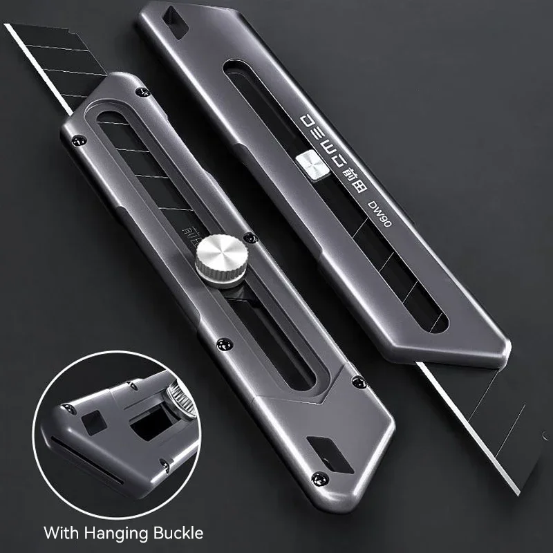 Utility Knife SK5 Steel18mm Blade Retractable Sharp Cutting Knife Safety Lock Heavy Duty Knife Paper Cutter Outdoor Hand Tools