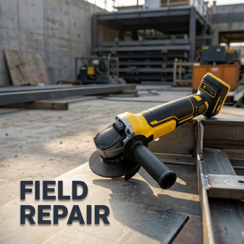 125mm Cordless Brushless Angle Grinder 9000RPM for Cutting Polishing Metal Wood 20V Lithium Battery Powered Hand Tool