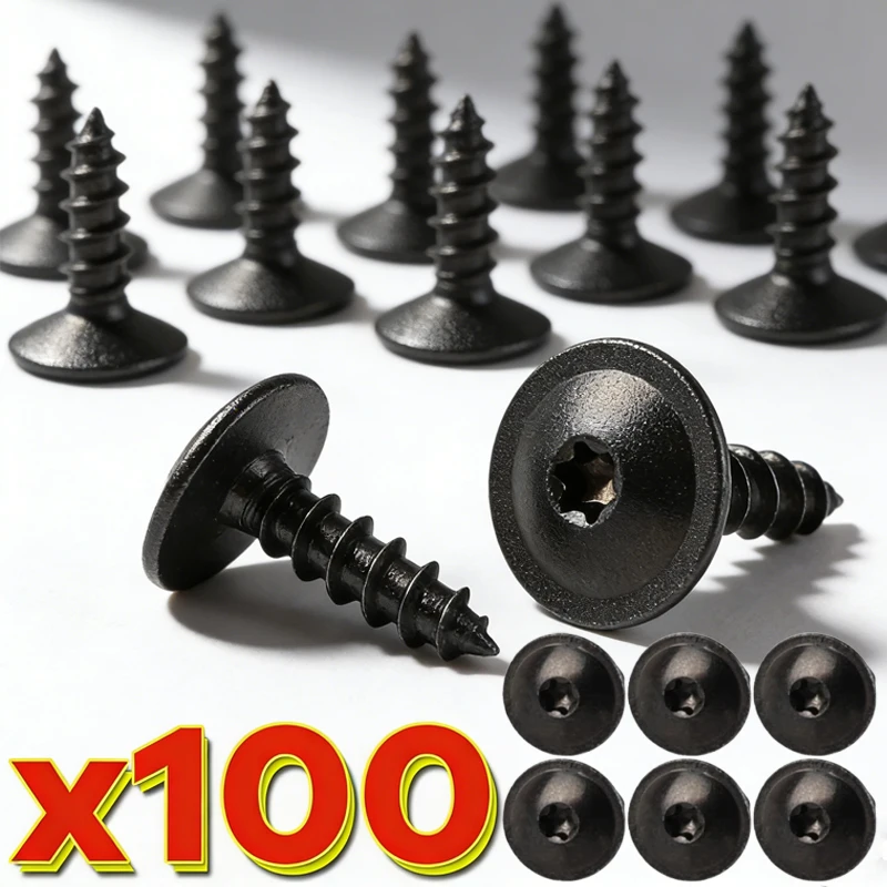 Car Clip Fasteners Self-Tapping Screws Nylon Rivets Door Panel Rivets Suitable for Audi Body Panels/Fenders/Wheel Arches/Bumpers