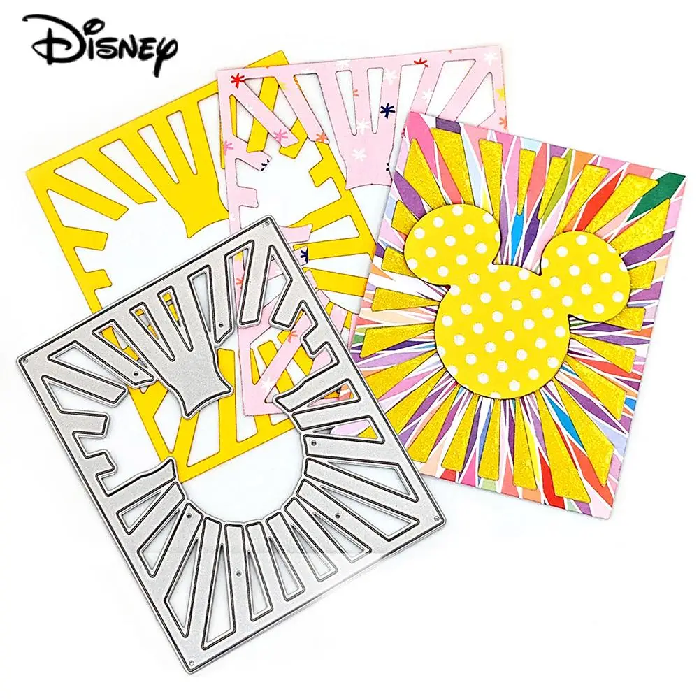 Mickey Mouse Starburst Metal Cutting Dies Disney Backgrounds Die Cuts DIY Scrapbooking for Card Making Embossing Cuts 2023 New