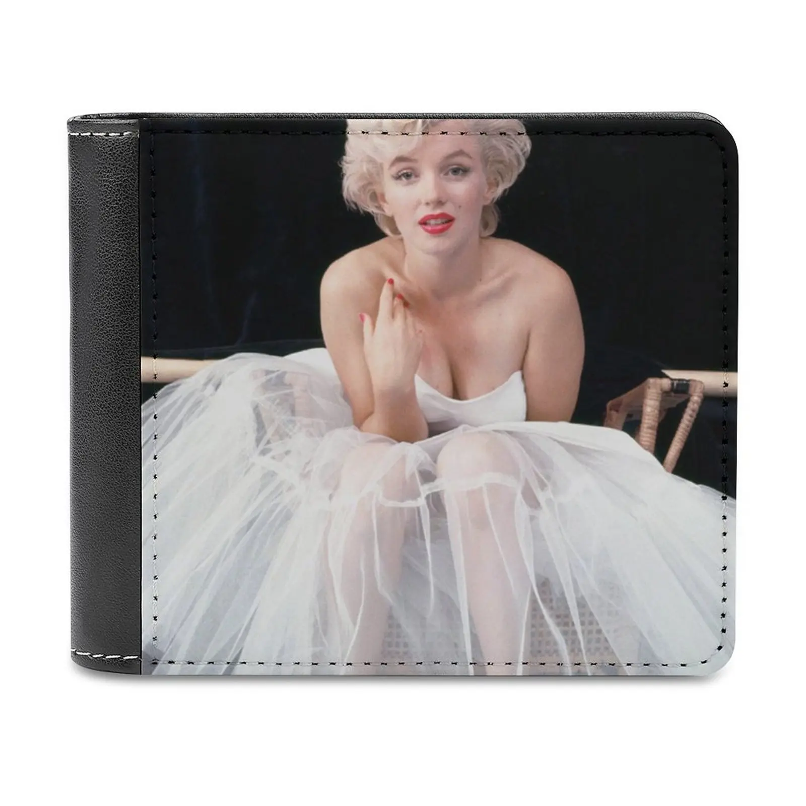 Marilyn Monroe New Men Wallets Pu Leather Men Purse High Quality Male Wallet Marilyn Monroe 3 Black And White Black And White