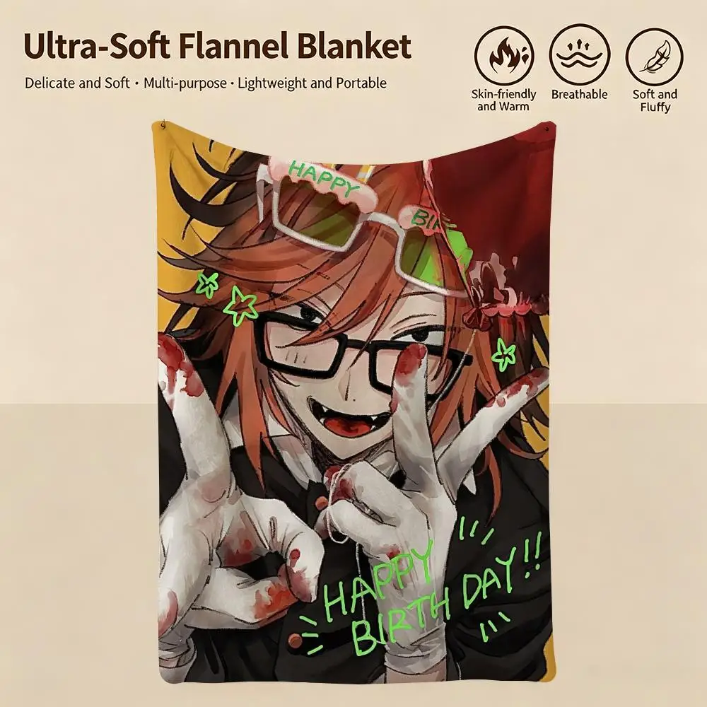character R-Ranfren-n Throw Warm Soft Flannel Blanket, Multi-use for Sofa Bed Camping Travel Nap