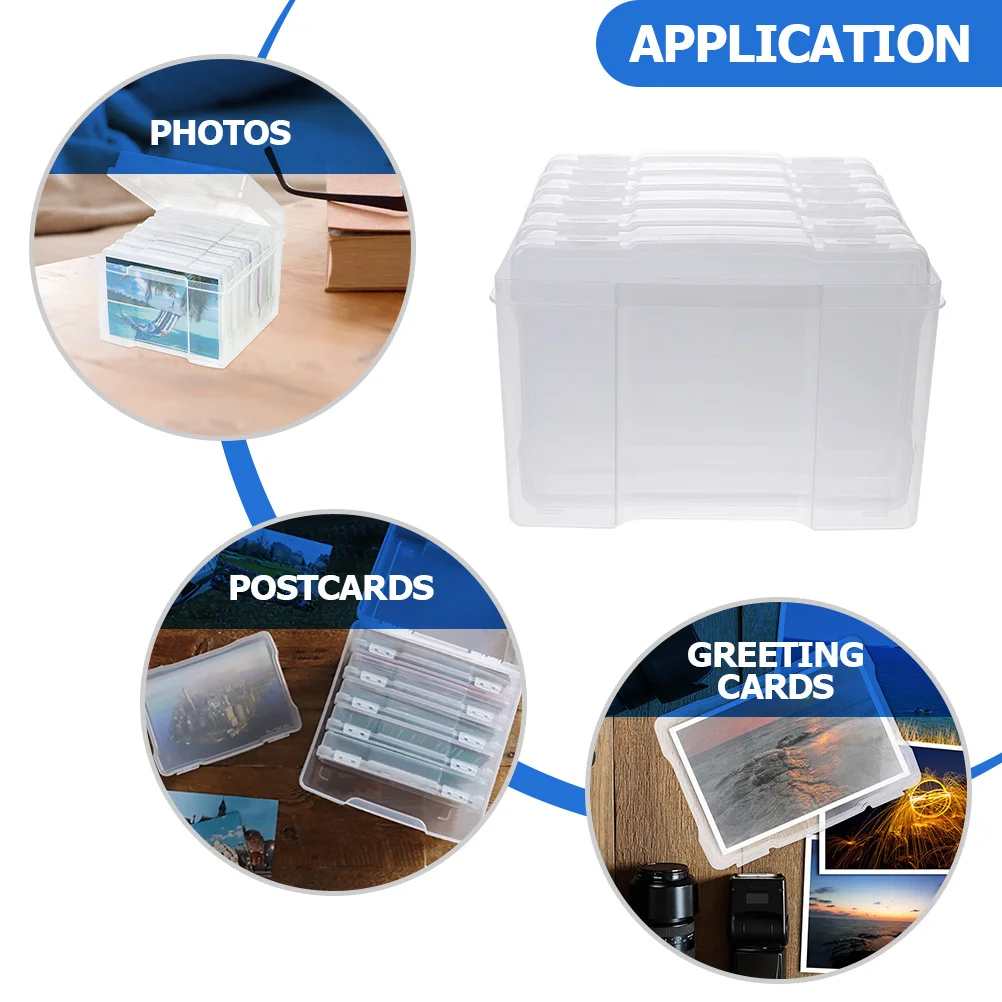 

1 комплект, коробка для хранения фотографий, прозрачный органайзер для карт, многофункциональный настольный чехол для хранения фотографий, открыток, игровых карт