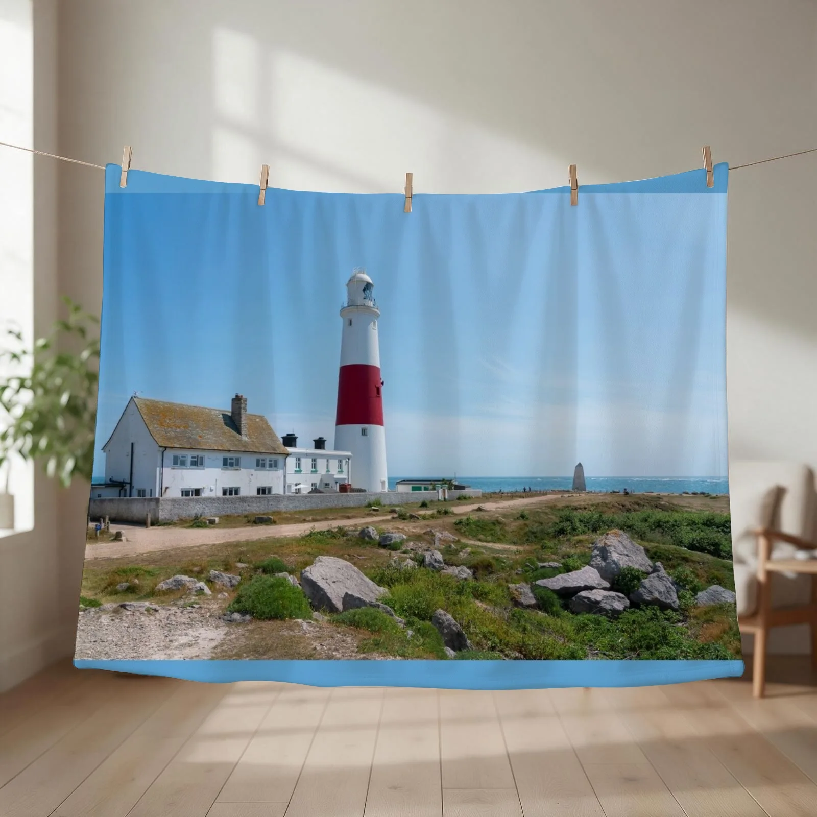 New Portland Bill Lighthouse Throw Blanket Sleeping Bag Plaid Heavy for sofa Blankets