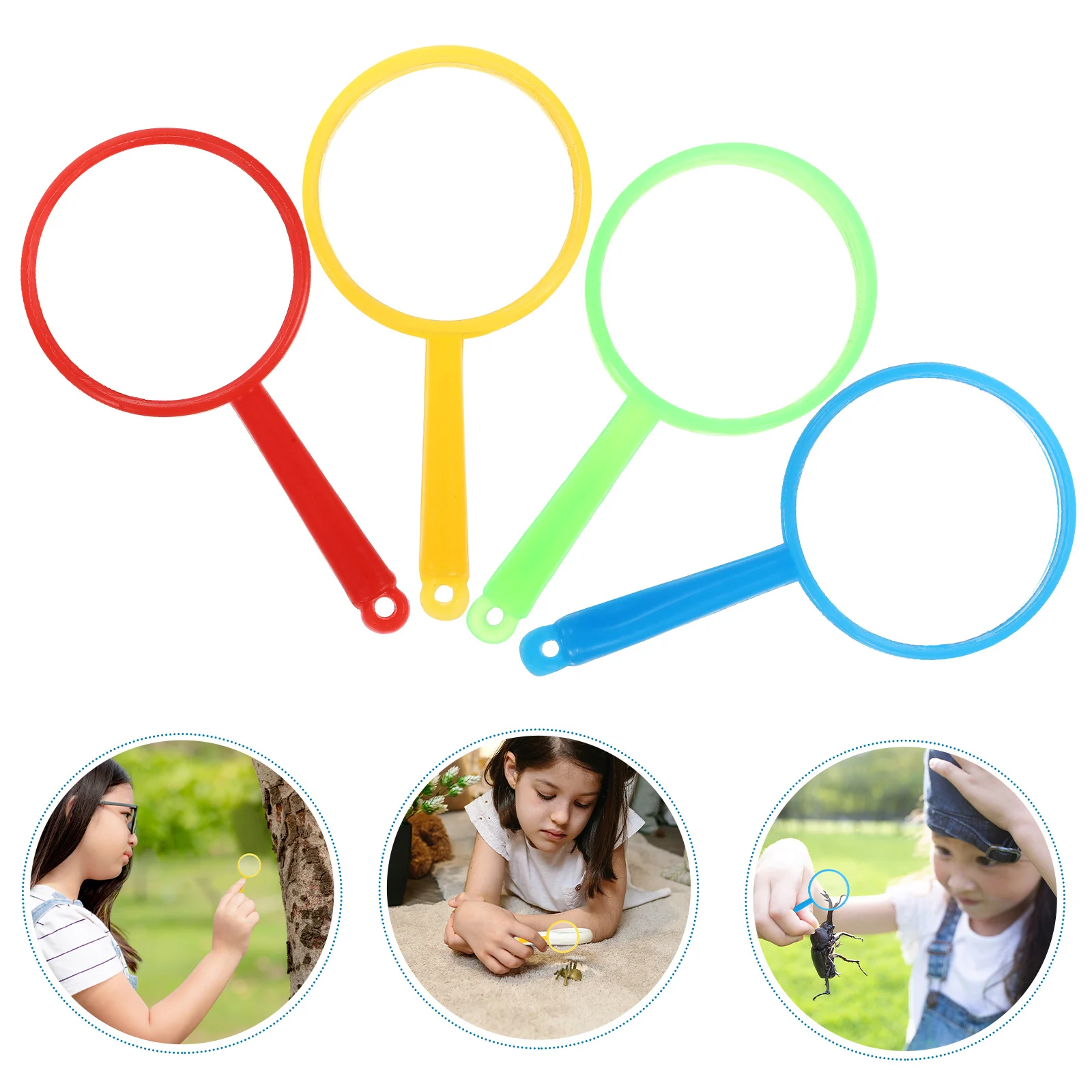 72 pçs handheld colorido lupas de leitura portátil para crianças observação próxima reparação gravura em miniatura