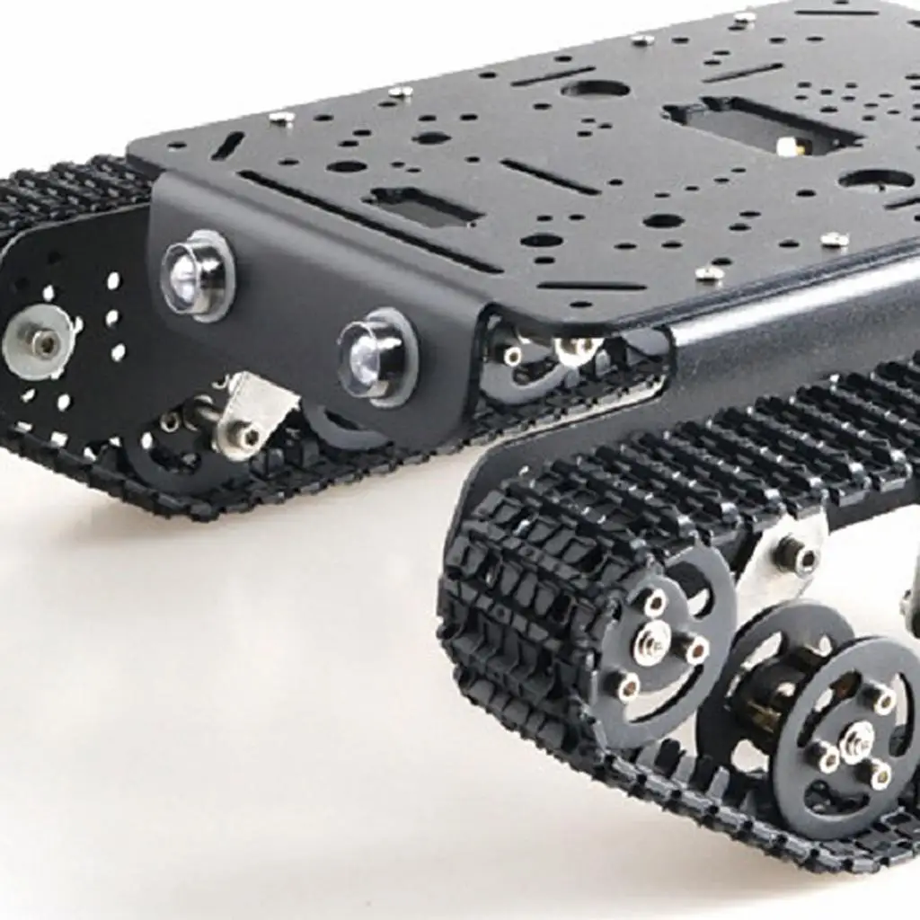Aluminum Alloy Tank Chassis Robot Tracked Platform Independent Shock Absorber Kit for Learning and STEM