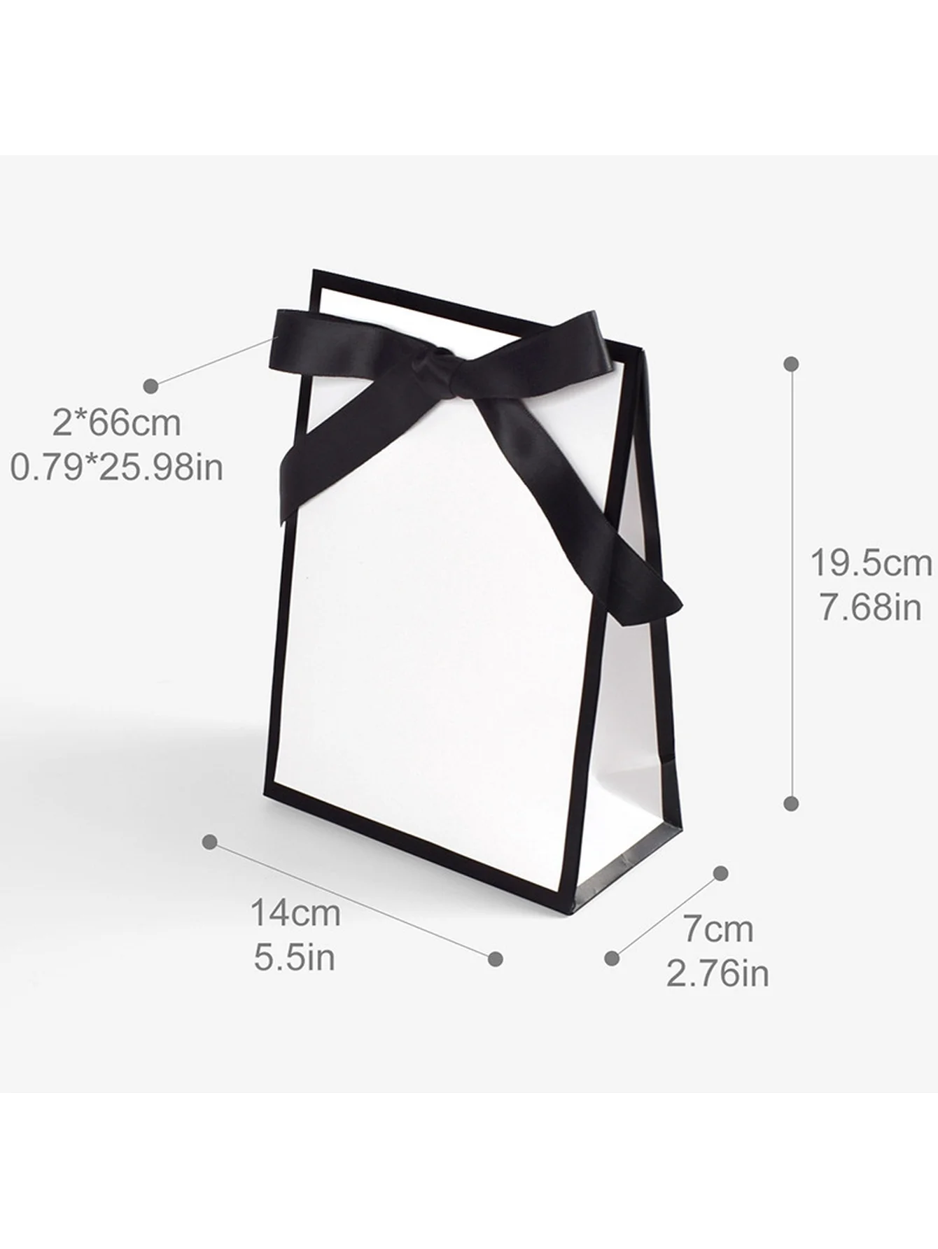 10pcs, Simple Black And White Bow Clutch Bag Spot Tie Silky Scarf Mini Gift Tote Bag Gift Packaging Bags