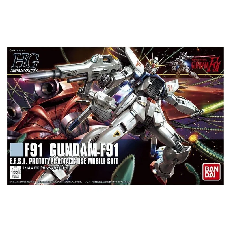

Origina Bandai HGUC 1/144, аниме-фигурка F91 Gundam, сборная модель, подвижные игрушки, коллекционный подарок для детей, украшения
