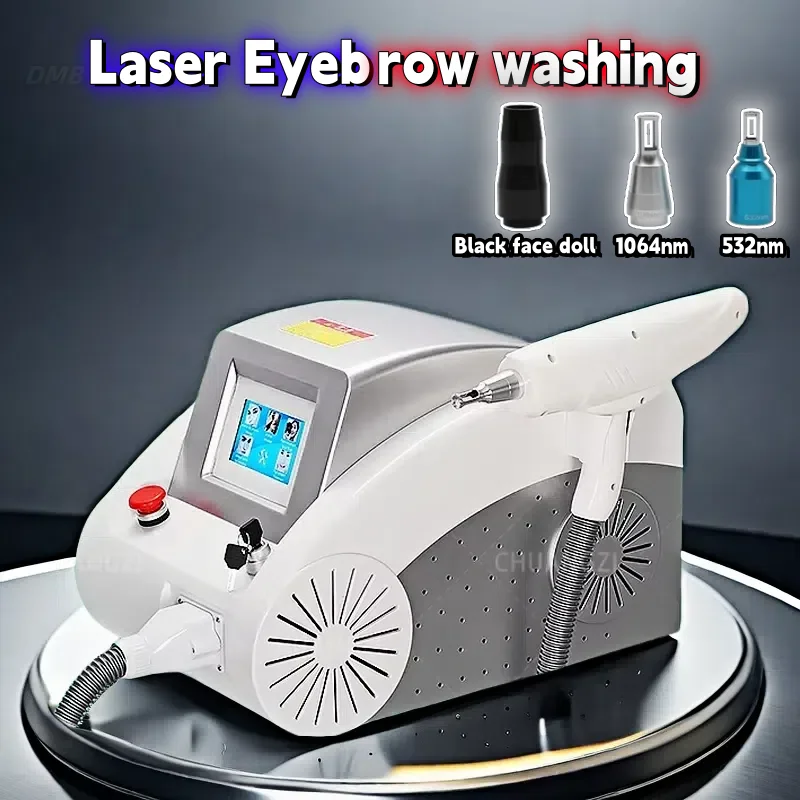 Portable Q Switch ND YAG Laser Tattoo Removal Machine 1064nm 532nm 1320nm Skin Whitening Pigment Removal Tattoo Remover Lazer CE