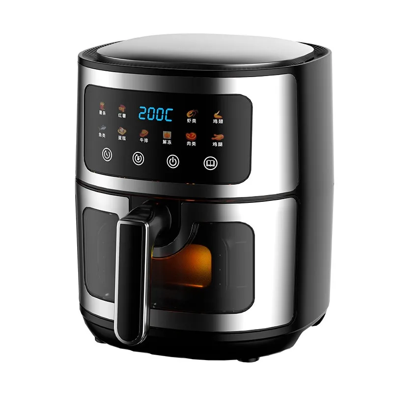 Household Large Capacity Air Fryer, Multifunctional Stainless Steel Electric Cooker, Popular Kitchen Appliance