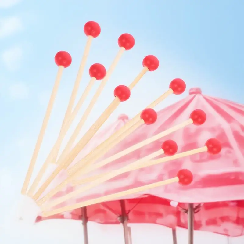 12 قطعة من أعواد الطبل الخشبية بتصميم متوازن، مستلزمات أدوات الإيقاع للبالغين هدية باللون الأحمر