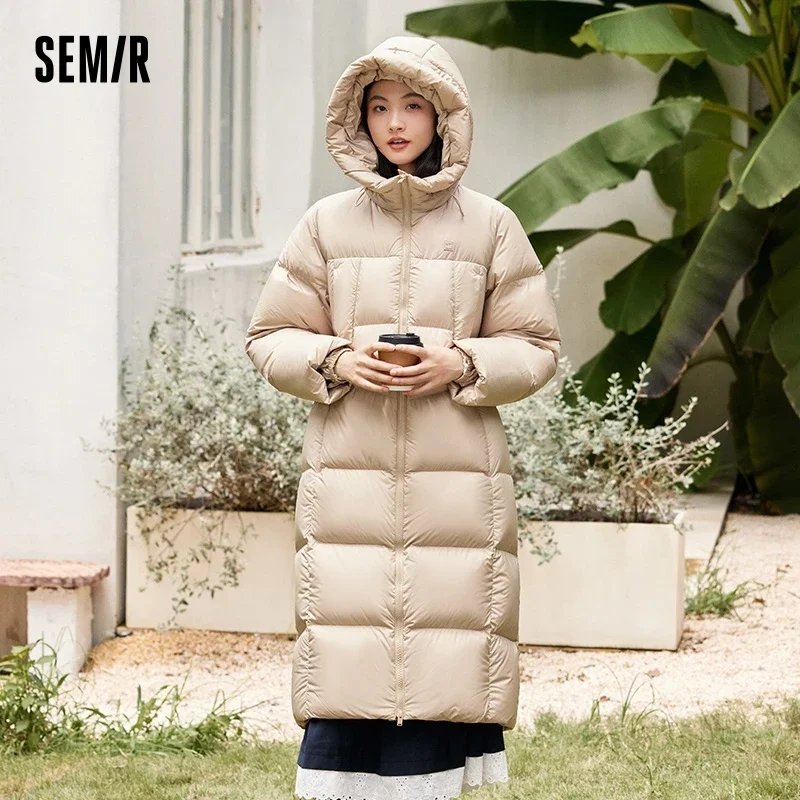 Semir-Chaqueta larga con capucha para mujer, abrigo holgado, impermeable, cálido, invierno, 2023