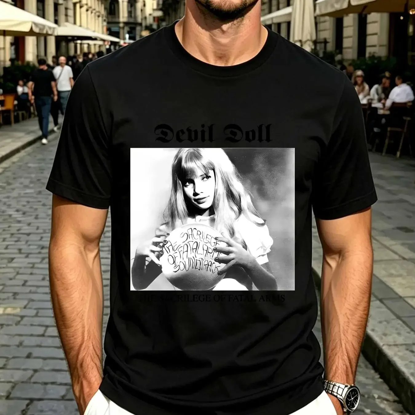 washed T Shirt Devil Doll The Sacrilege of Fatal Arms V1 cotton Men's all sizes S 5XL 18 colors band poster album cover