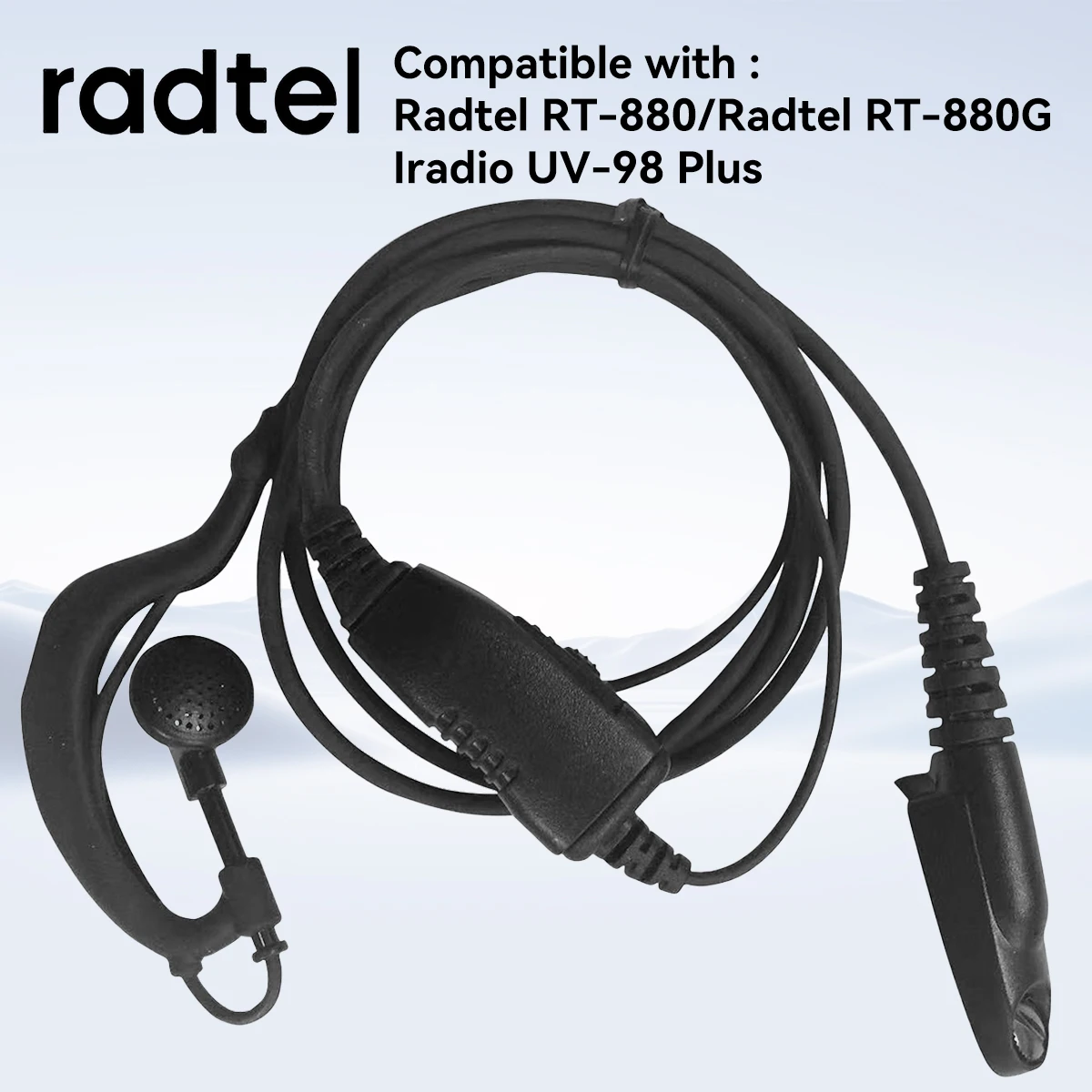 

Earpiece Earphone Headset for Radtel RT-880 RT-880G Iradio UV-98 plus Two Way Radio Walkie Talkie with PTT Mic
