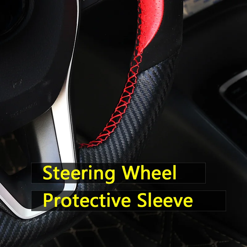 Steering Wheel Cover For Camry 2018-2021 2022 2023 Protection Cover Leather Anti Slip Interior Parts For Corolla RAV4 XA50