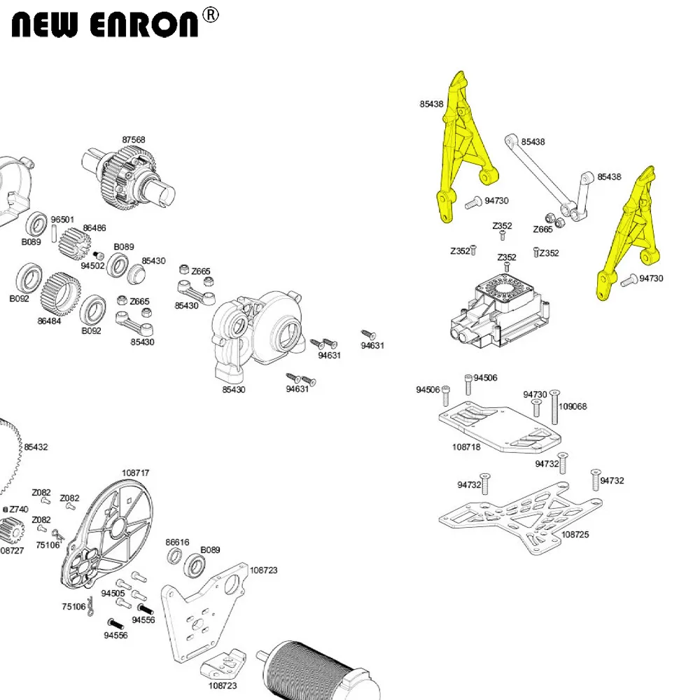 NEW ENRON 85438 Aluminum Alloy Front & Rear Shock Tower Set Supports for RC Car HPI 1/5 Baja 5B 5SC 5T 5R SS 1970 T1000 KM ROVAN