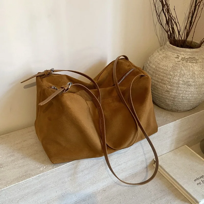 

Простая большая вместительная сумка для женщин, сумки на плечо, модные замшевые сумки через плечо для женщин, дизайнерские сумки Bolsos Mujer