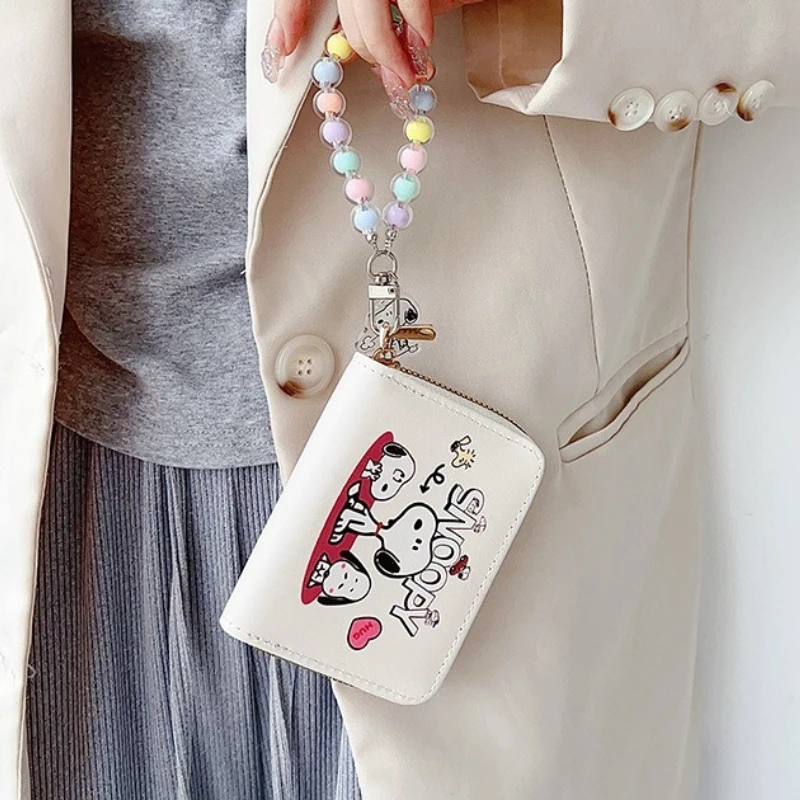 New Fashion Hot Snoopy Coin Purse Cartoon Women Card Holder Wallet All-in-one Multi-card Slot Ins Cute Pendant Campus Style Card