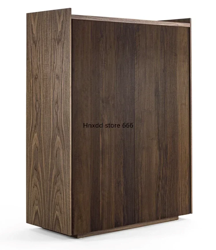 Modern minimalist wine cabinet North American black walnut