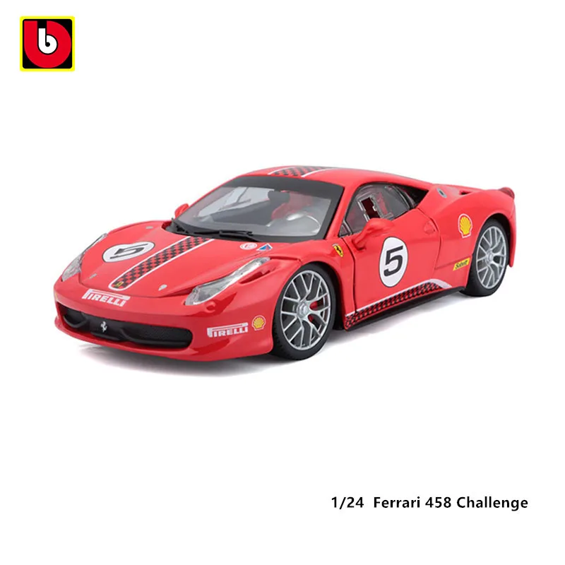 Bburago 1:24  Ferrari 2017 488 CHALLENGE FORMULA RACING Alloy Luxury Vehicle Diecast Cars Model Toy Collection Gift