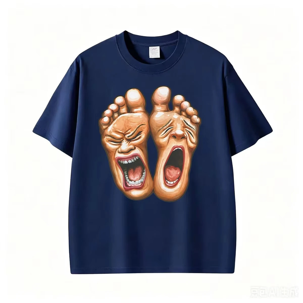 Screaming Feet Weird Meme Funny Graphic T Shirt Men Women Gothic Fashion Y2K Aesthetic T-shirts Casual Cotton Oversized T Shirts