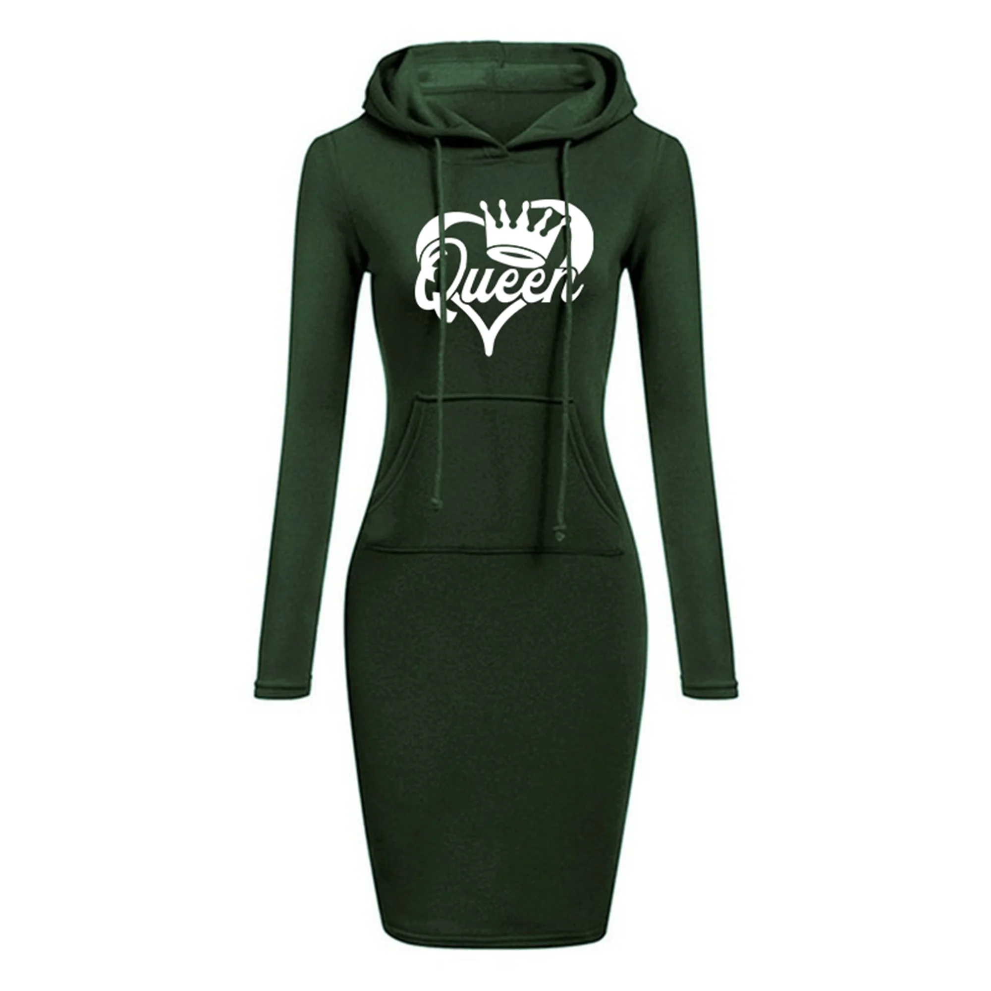 Felpa con cappuccio tinta unita retrò da donna, tasca sottile, felpa con cappuccio, manica lunga, tunica lunga stile Harajuku vintage