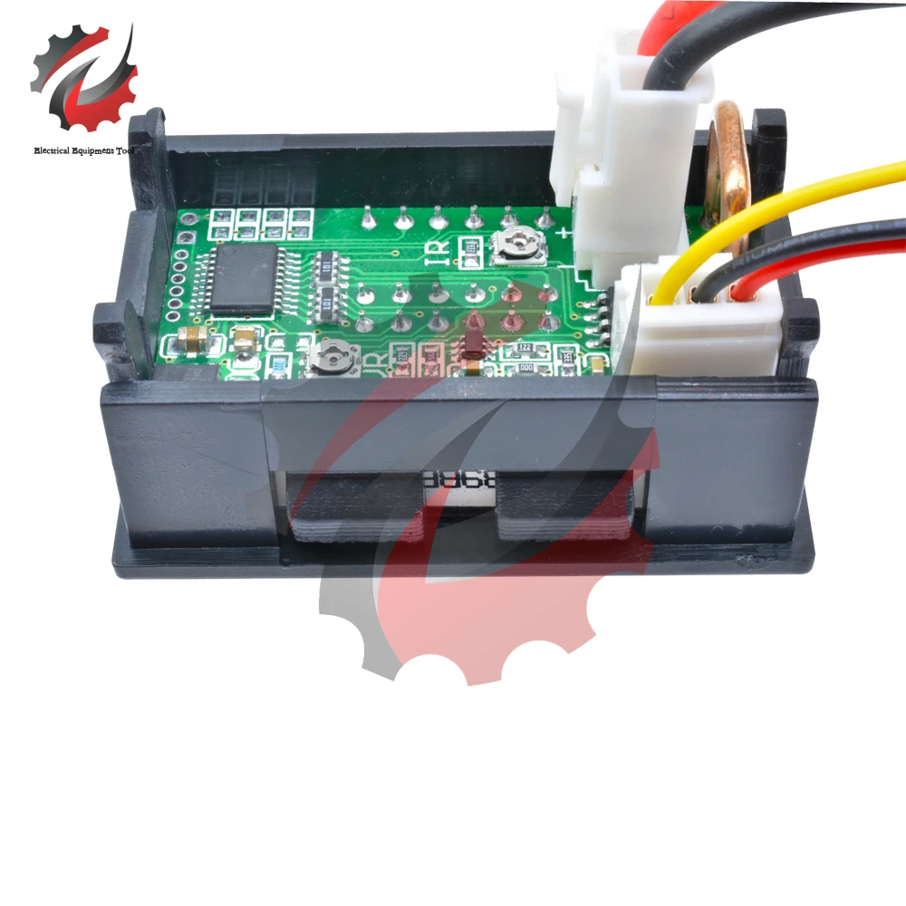 0.28 Inch Dc 0-100V 10A Mini Digitale Voltmeter Amperemeter 4 Bit 5 Draden Voltage Current Meter Tester blauw Rood Dual Led Display