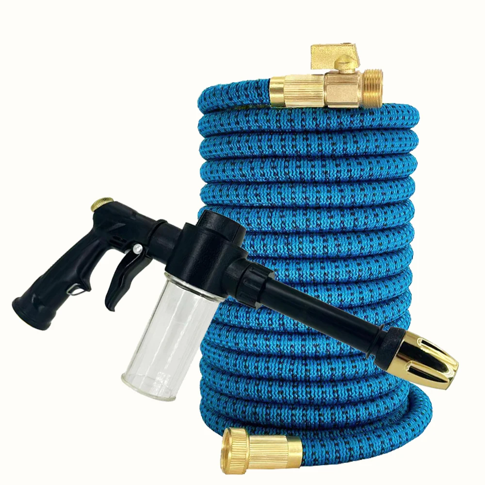 Expandable Garden Water Pipe Metal 3/4 Joint High-Pressure Car Wash Water Gun Flexible Hose Lawn Irrigation Supplies