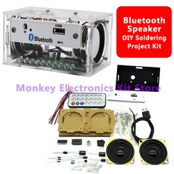 Electronic DIY Bluetooth Speaker Kit White DIY Soldering Project Electronics Kit Teaching Practice Bluetooth Stereo Speaker Kit