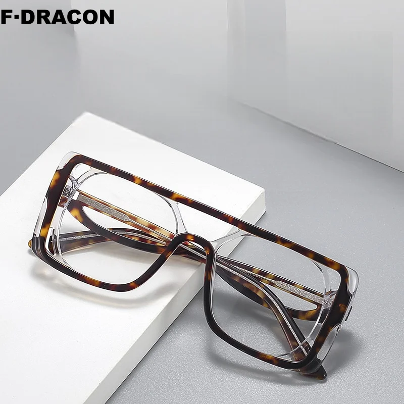 

New Plate Eyeglass Frame Large Square Frame Men's And Women's Eyeglass Frame Anti Blue Light Optical Prescription Frame 23085
